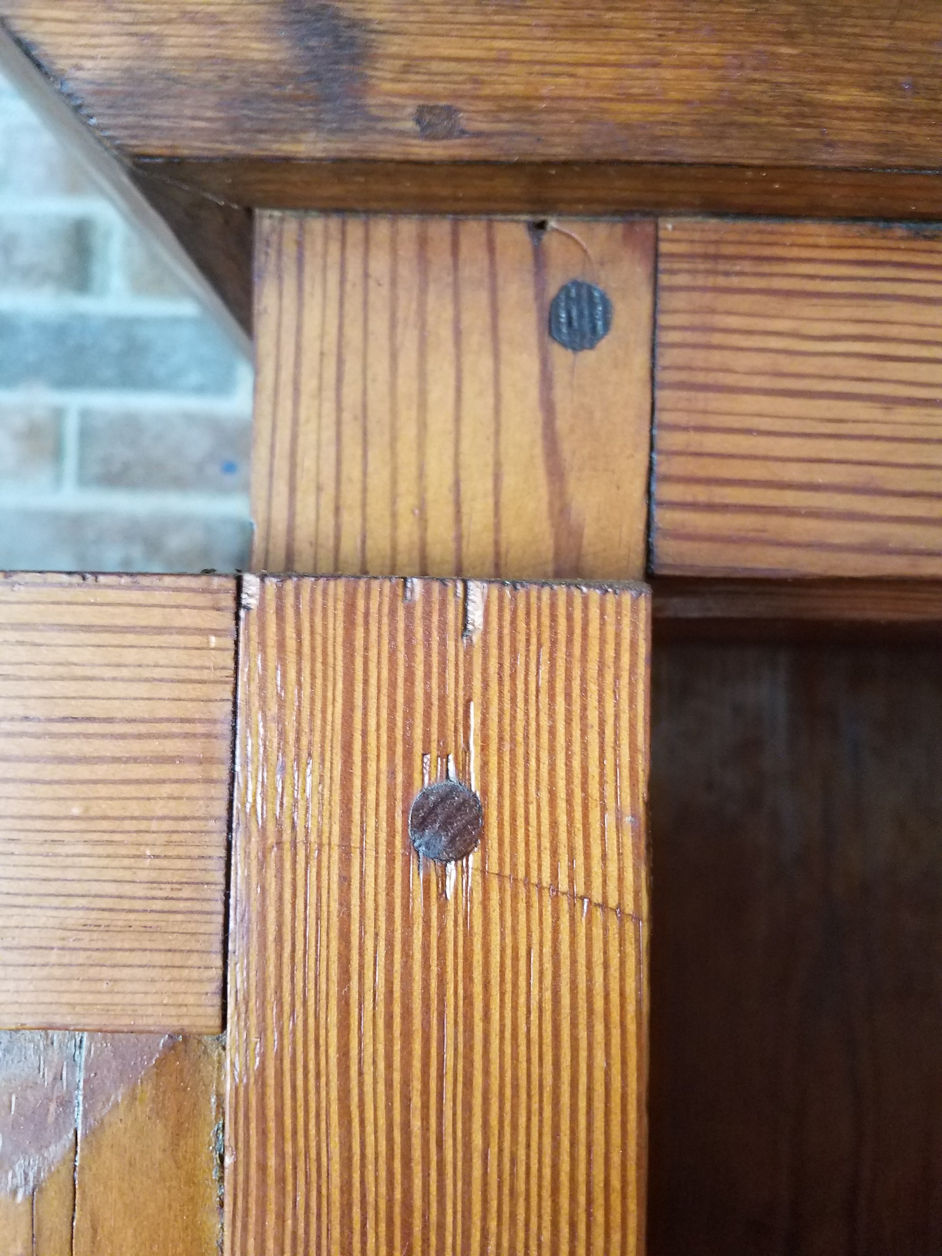Primative Pine Step-Back Cabinet