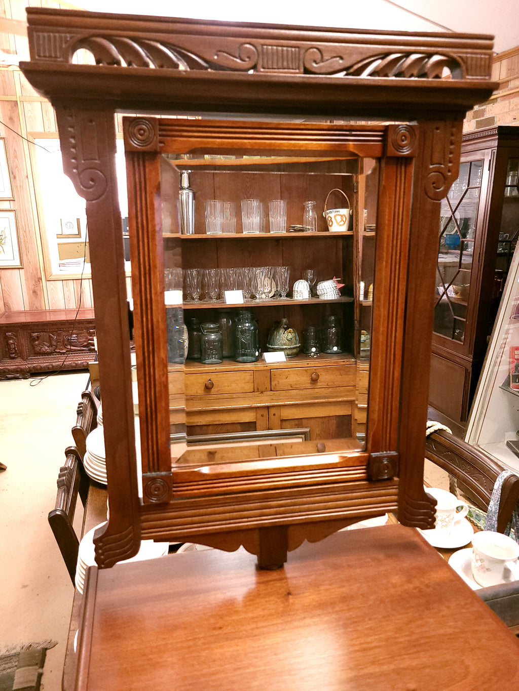 Antique Adjustable Shaving Stand