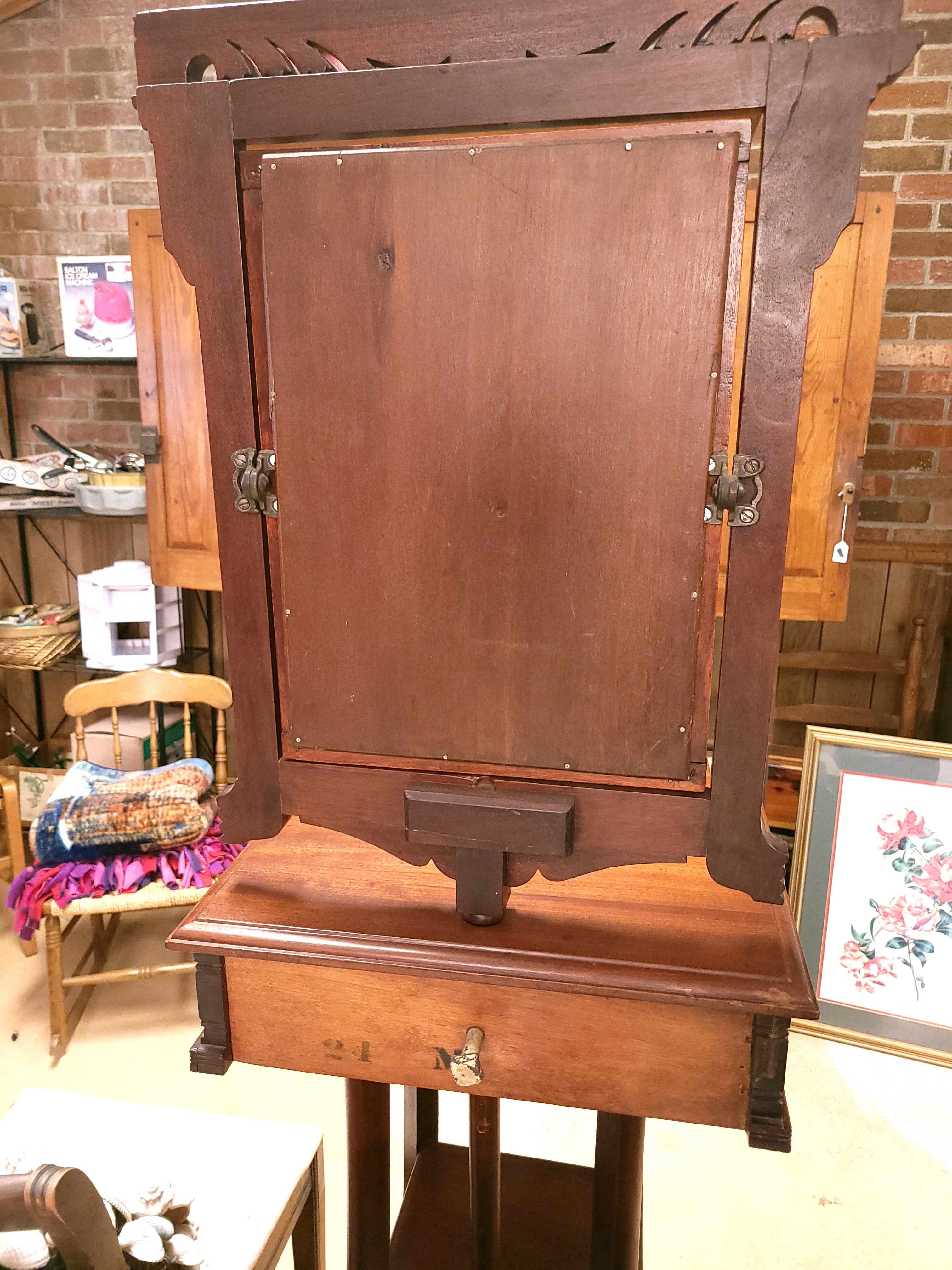 Antique Adjustable Shaving Stand