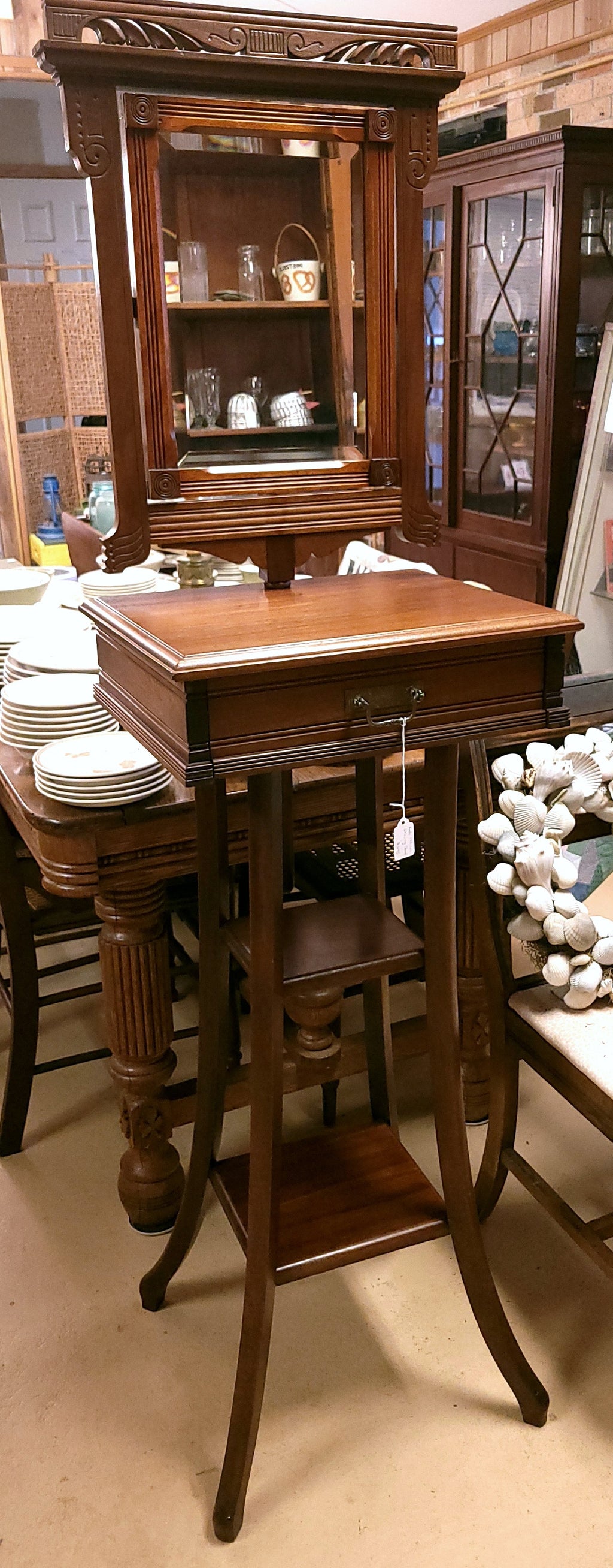 Antique Adjustable Shaving Stand