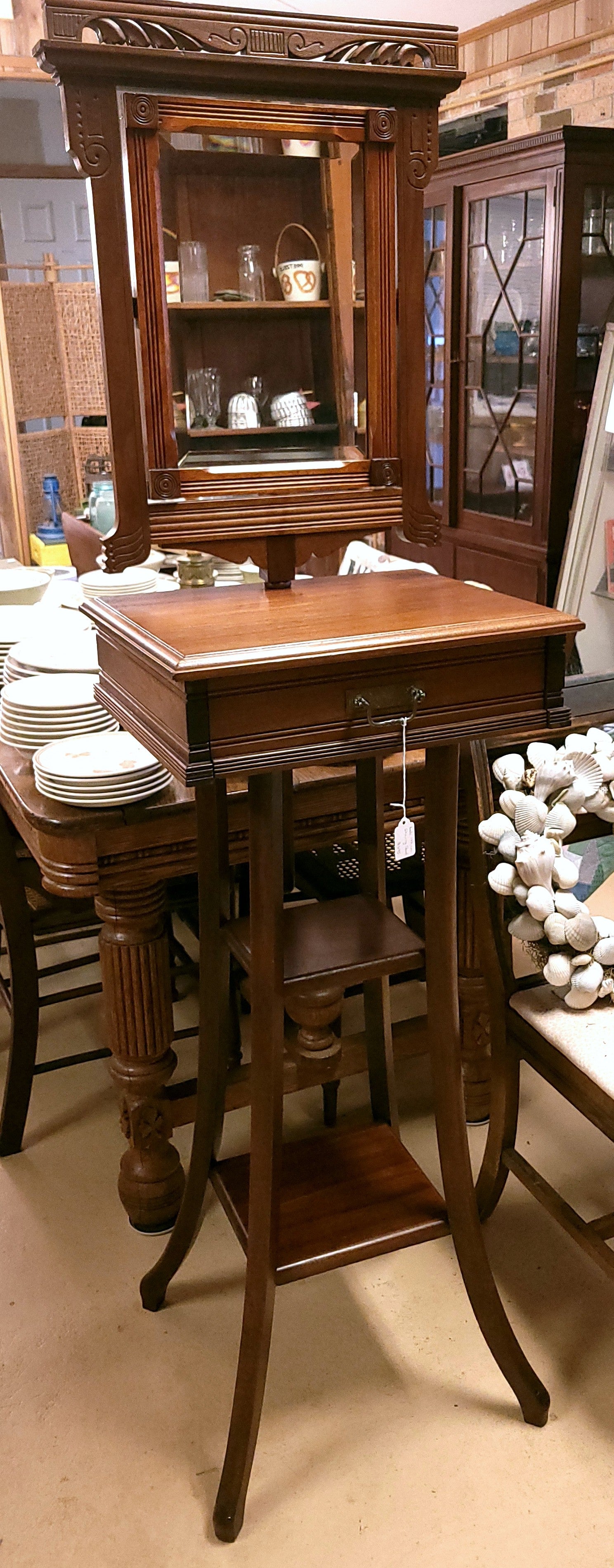 Antique Adjustable Shaving Stand