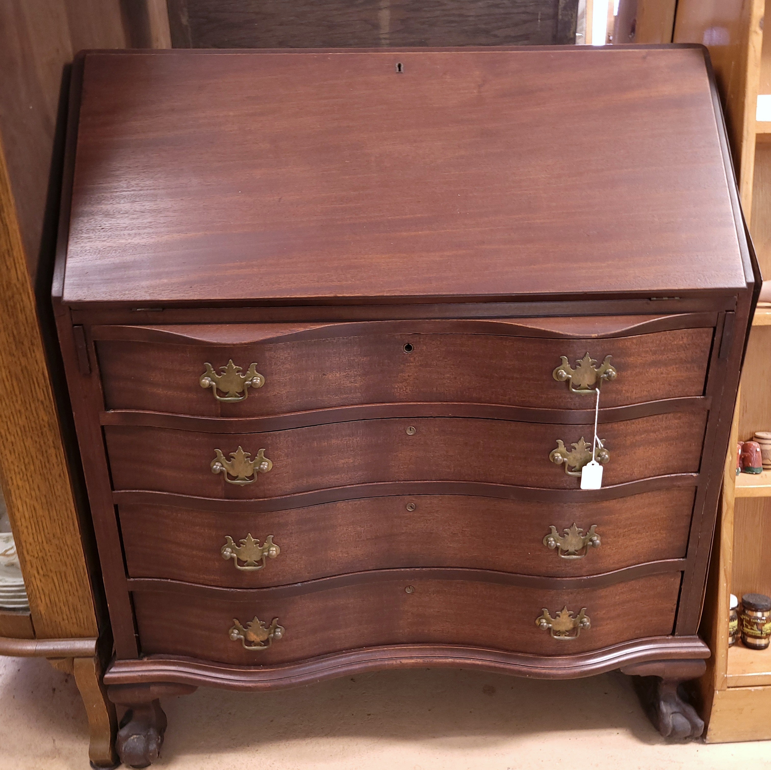 Mahogany Slant Front Secretary Desk