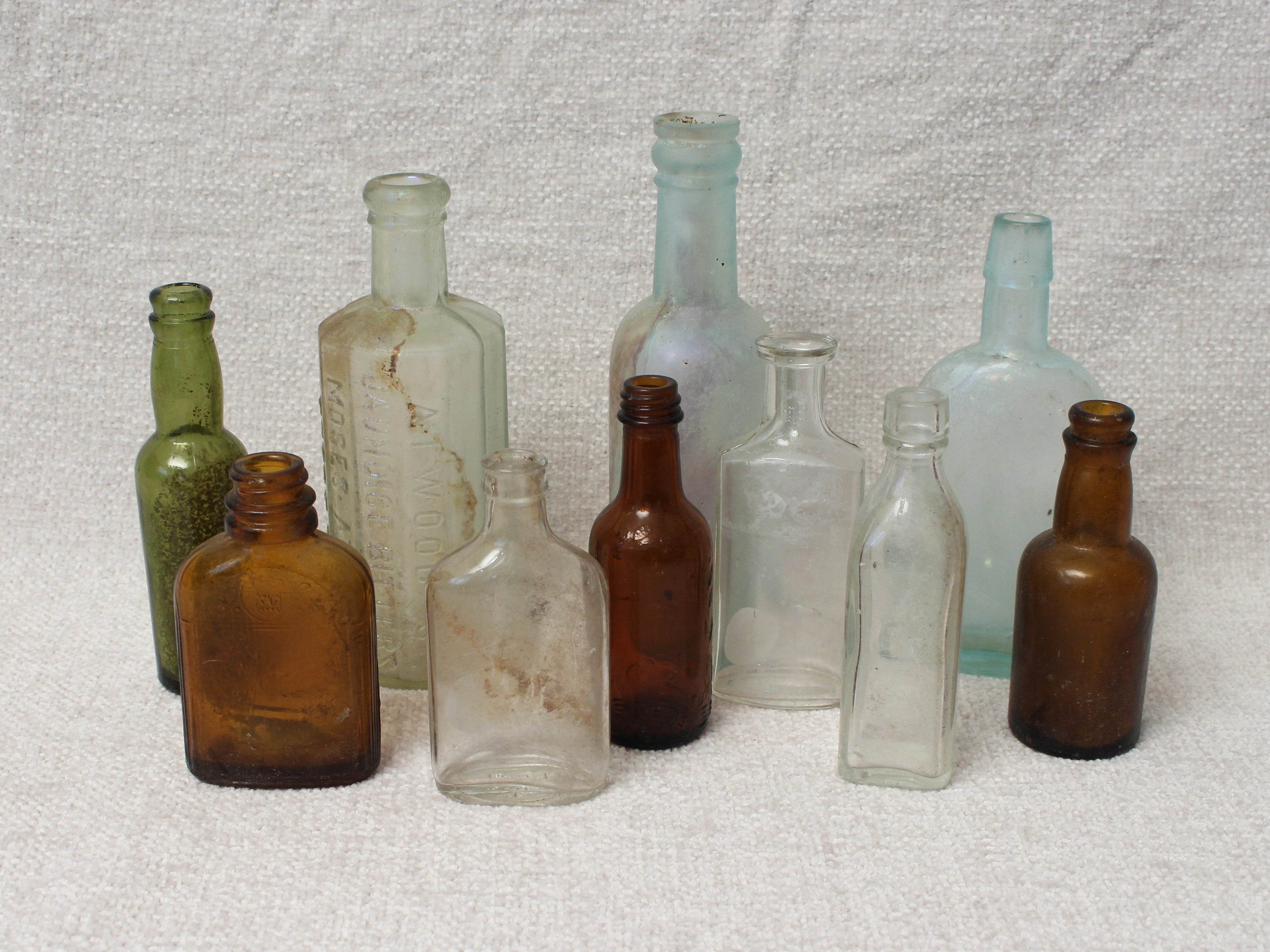 Assorted Collection of Vintage and Antique Bottles