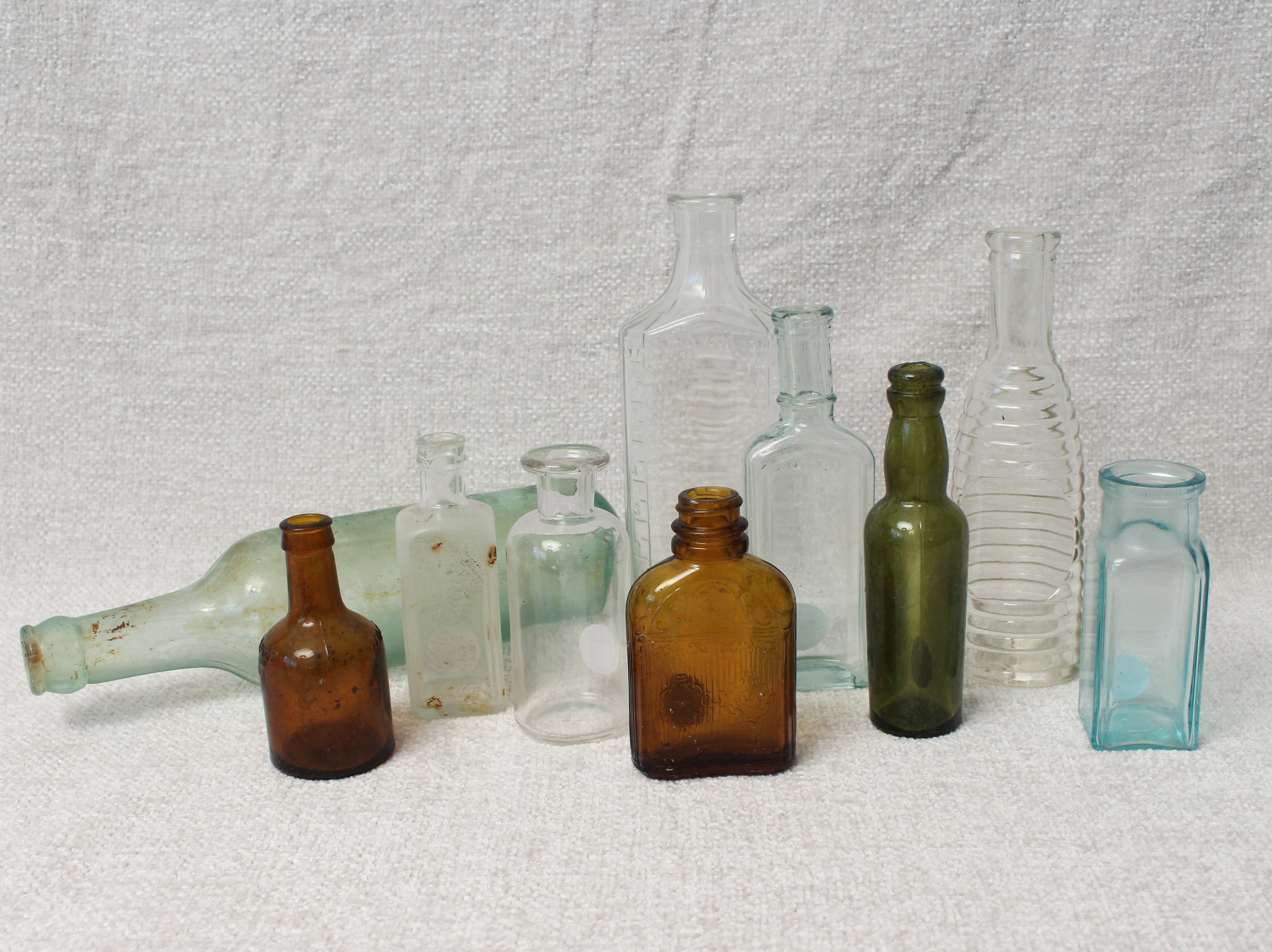 Assorted Collection of Vintage and Antique Bottles