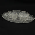 Antique Glass Sugar & Creamer Set in Tray