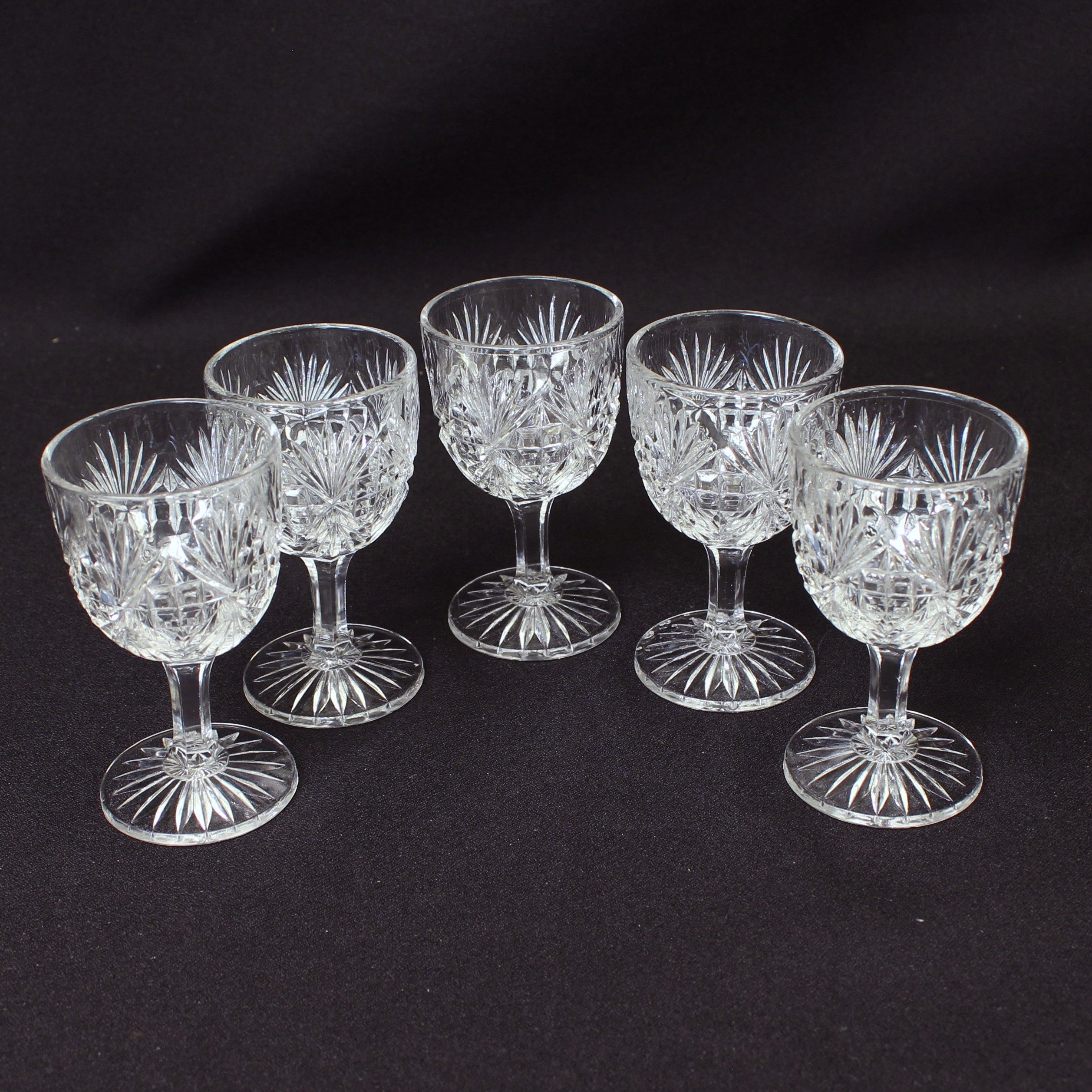 McKee & Bros. 'Majestic/Pilgrim'- Cordial Glasses- Set of Five