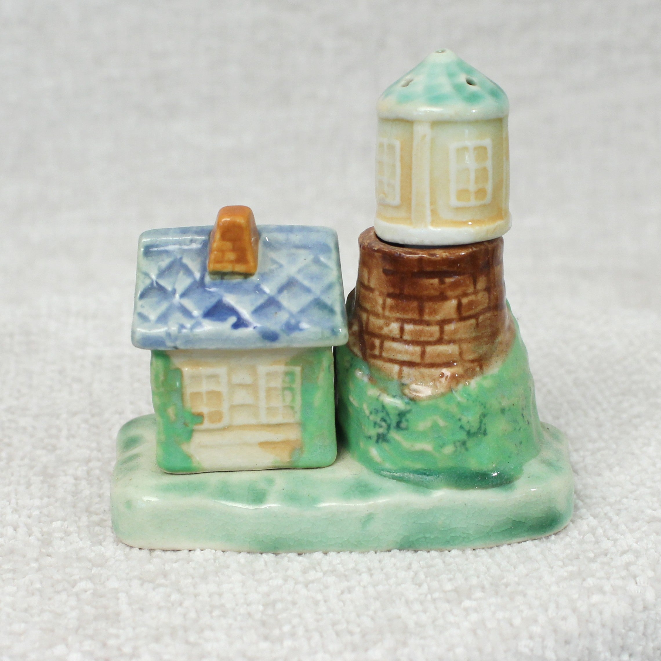 Three Piece Lighthouse Salt & Pepper Shaker Set