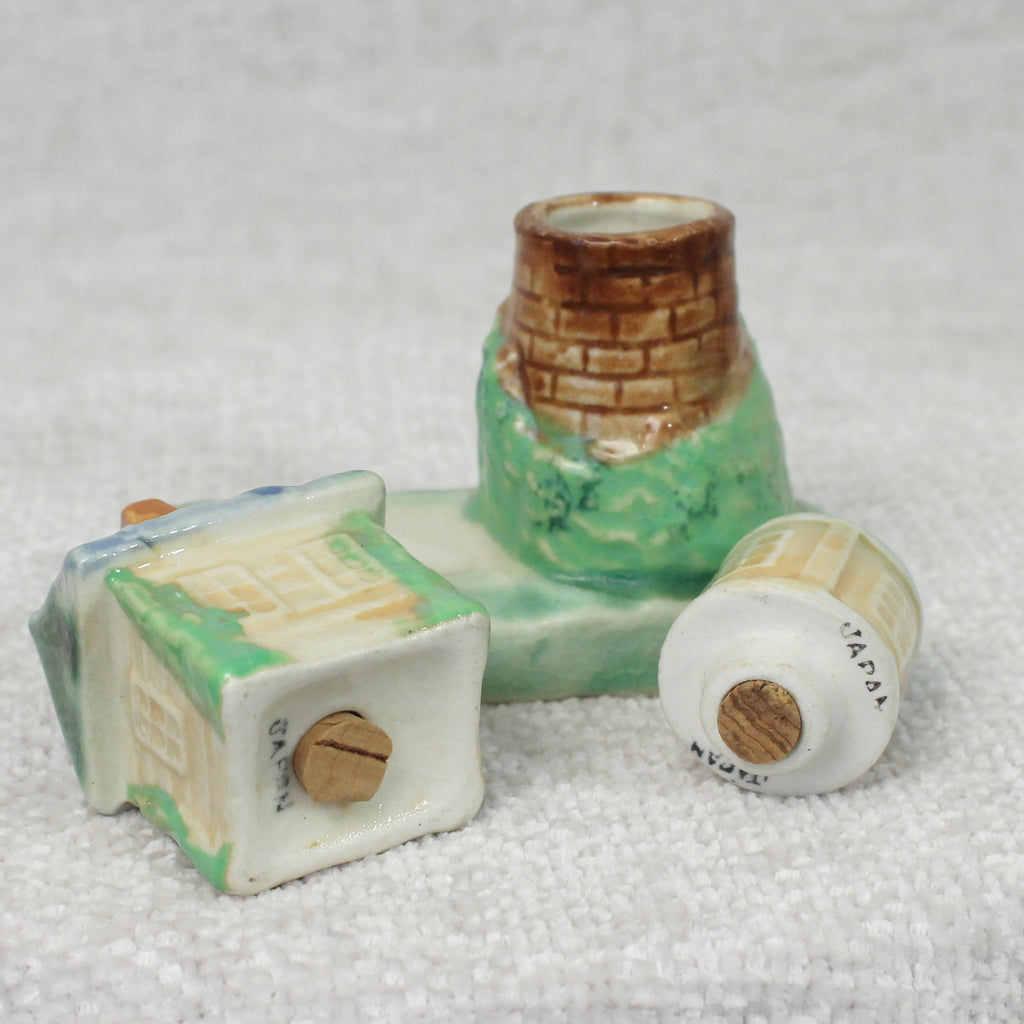 Three Piece Lighthouse Salt & Pepper Shaker Set