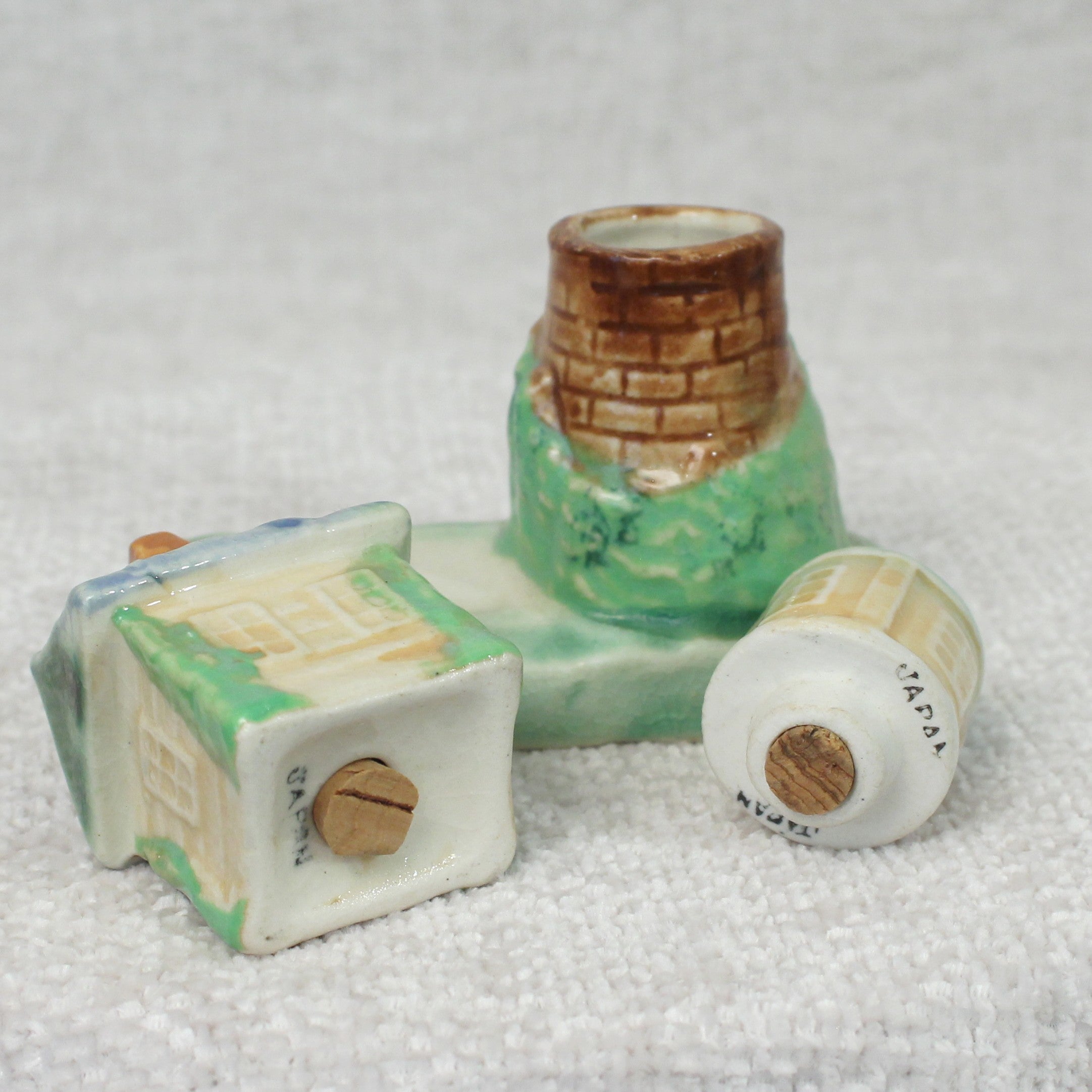 Three Piece Lighthouse Salt & Pepper Shaker Set