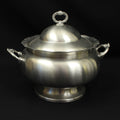 Vintage Ornate Pewter Soup Tureen