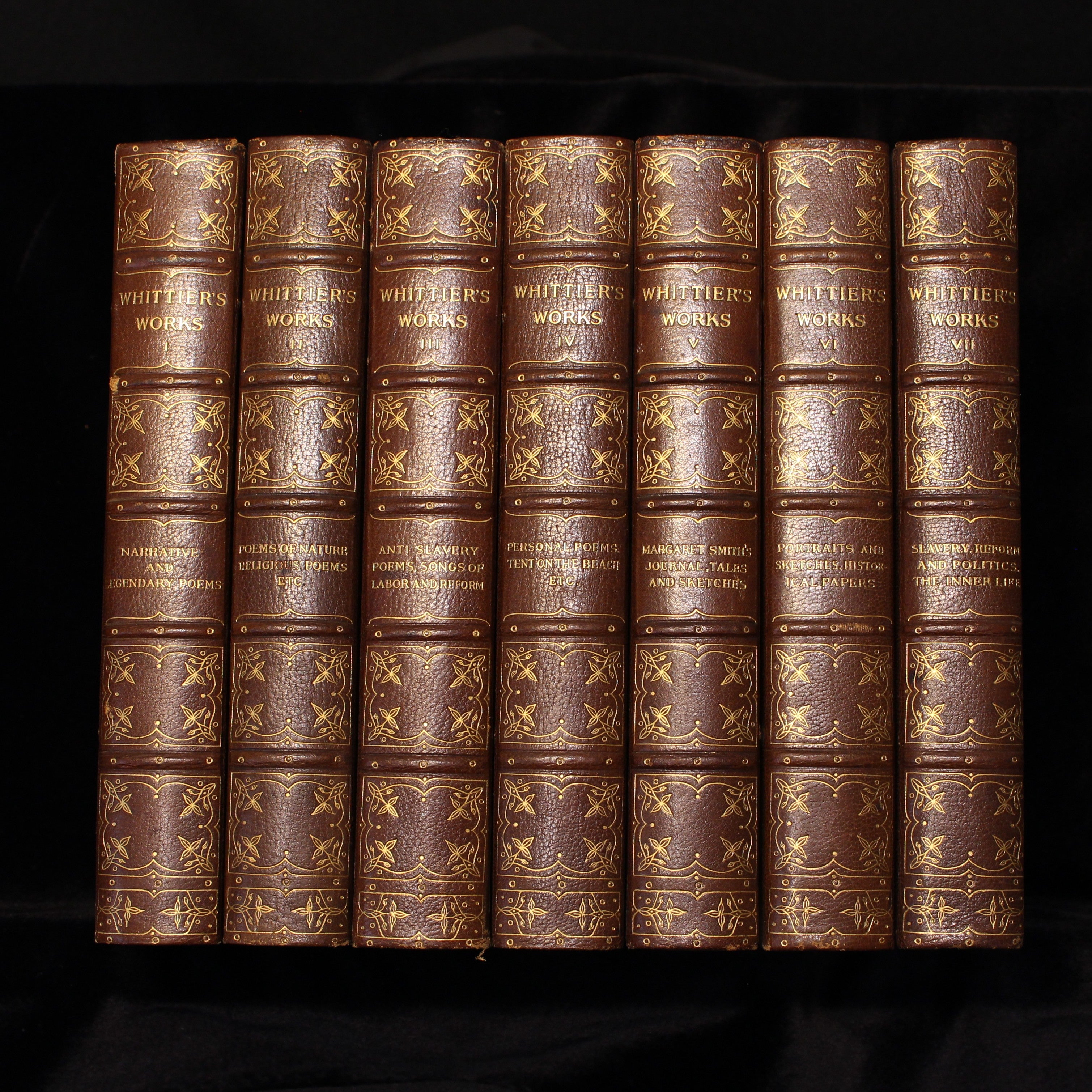 The Complete Writings of John Greenleaf Whittier- Seven Volumes